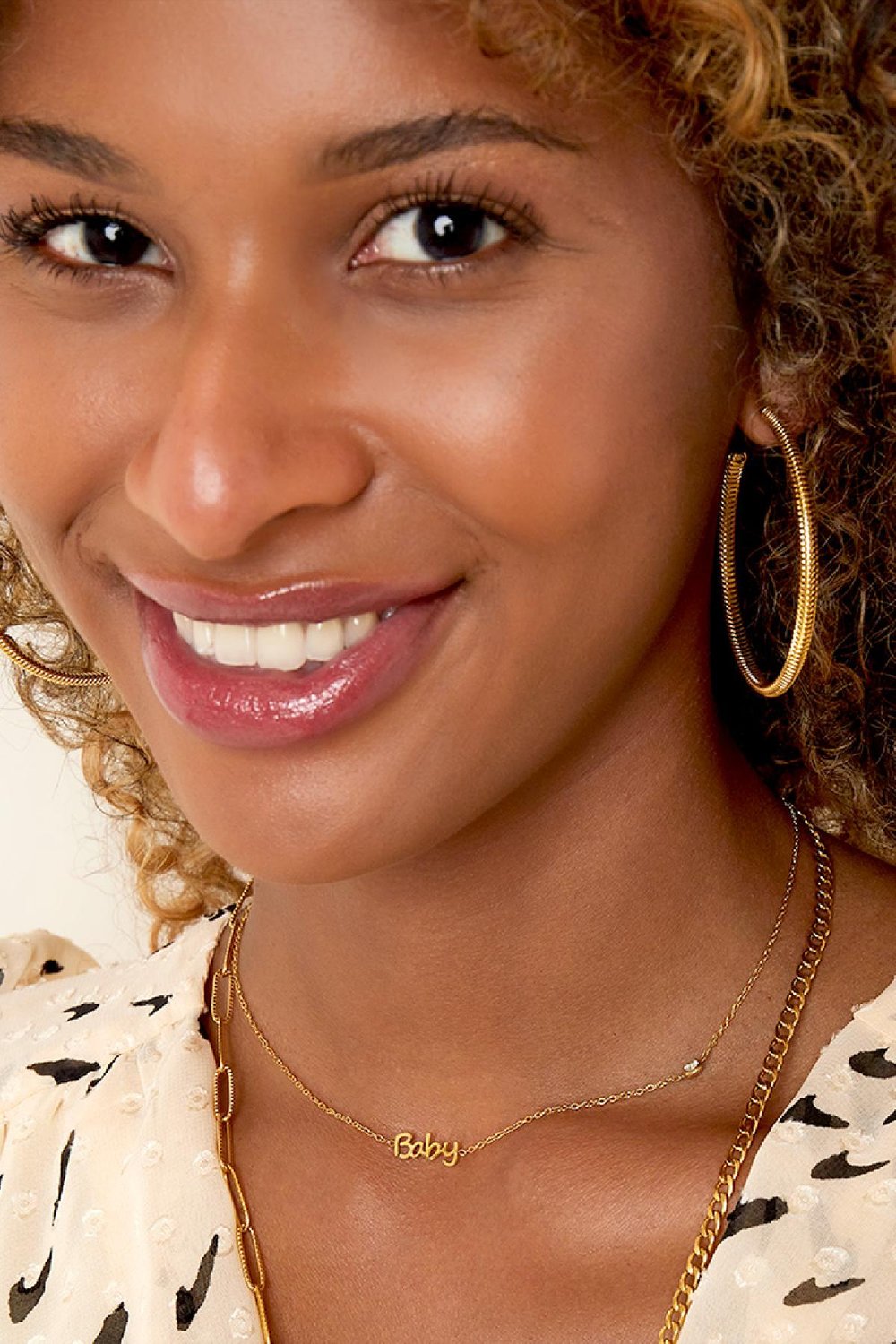 Collier pierre de naissance Couleur or Baby Acier inoxydable h5Image2